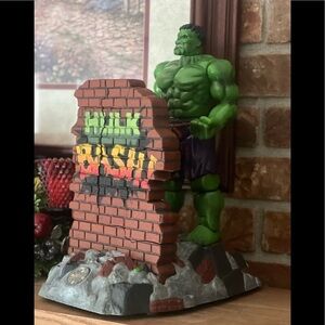 ⭐️RARE Large Incredible Hulk Animated Talking Smash Bank NEW